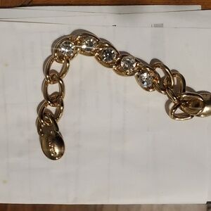 CACHE GOLD TONED CHAIN LINK BRACELET 71/2